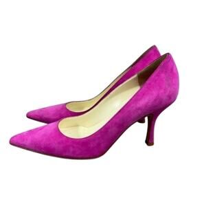 Pancaldi by Diane B. Vintage Suede Heels Pumps sz Euro 36.5 US 6 #H266